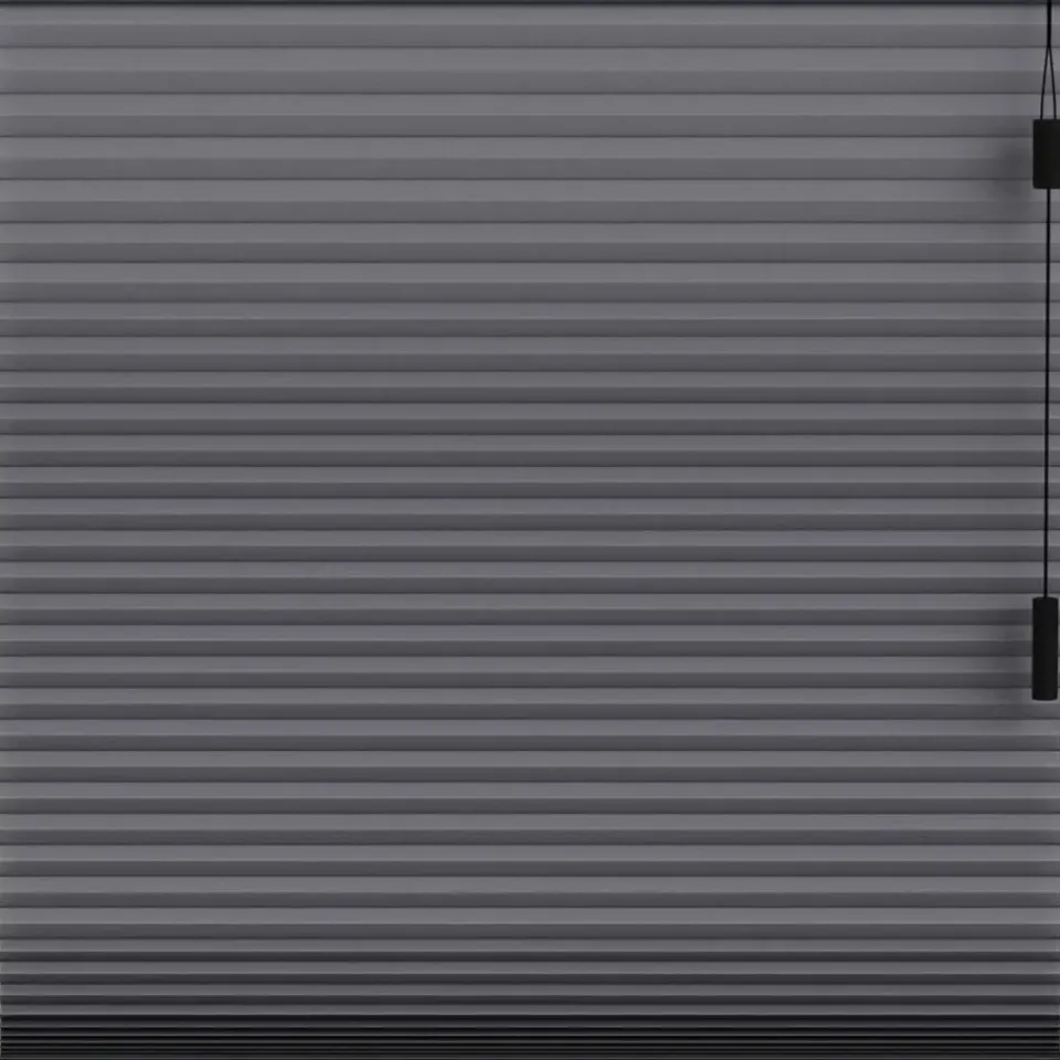 Fenstr plisségordijn Montreal dubbel 25mm verduisterend - antraciet (20714) New