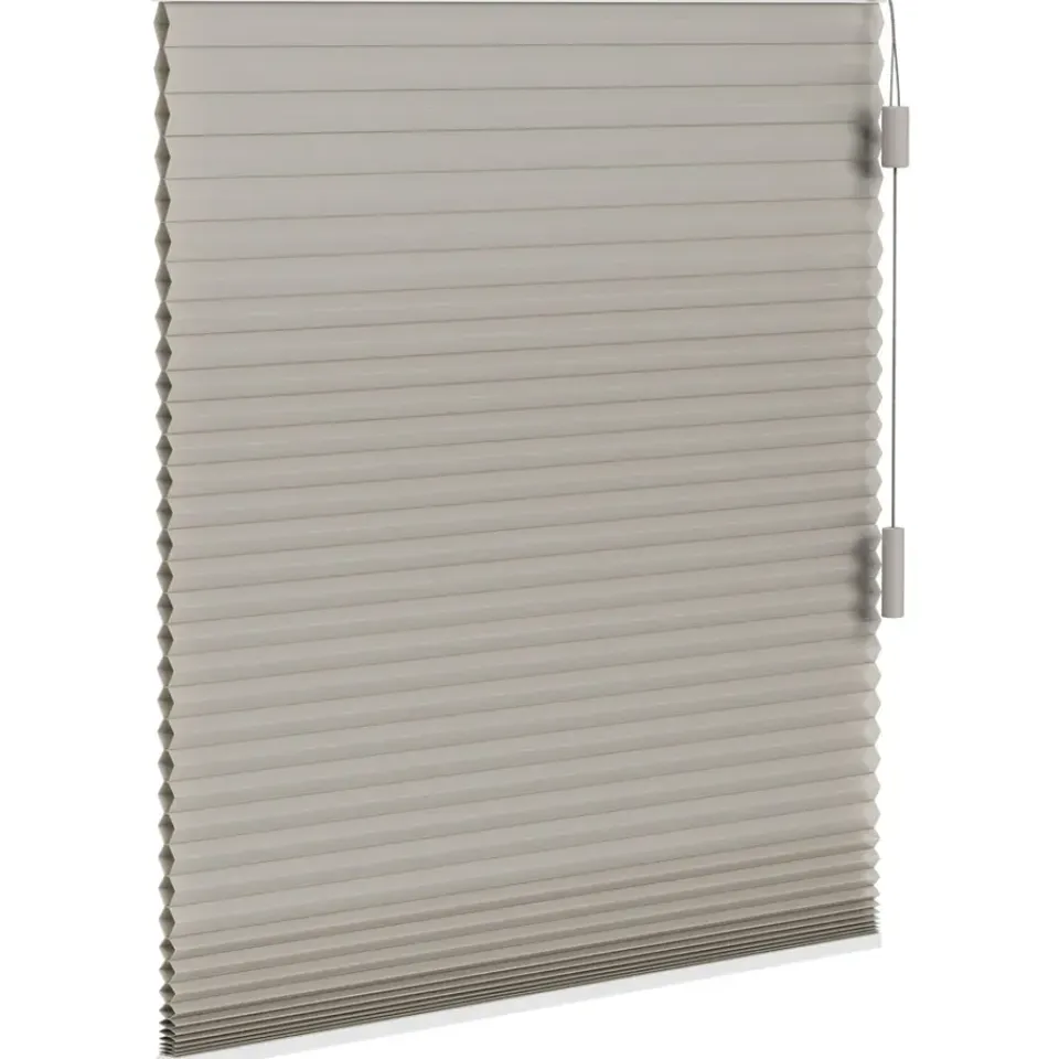 Fenstr plisségordijn Montreal dubbel 25mm verduisterend - taupe (30023) Clearance