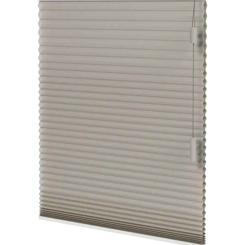 Fenstr plisségordijn Montreal dubbel 25mm verduisterend - taupe (30023) Clearance