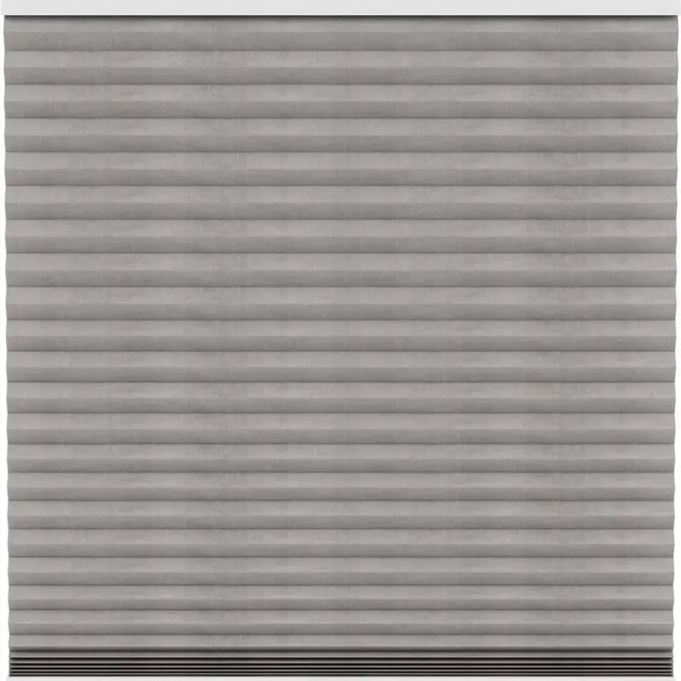 Fenstr plisségordijn Sidney dubbel 45mm transparant - taupe (30026) Sale