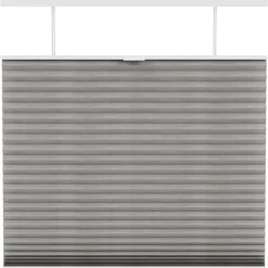 Fenstr plisségordijn Sidney dubbel 45mm transparant - taupe (30026) Sale