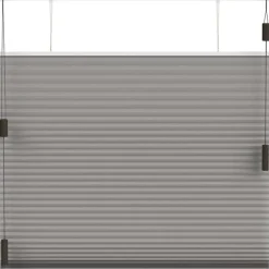 Fenstr plisségordijn Toronto dubbel 25mm lichtdoorlatend - taupe (30018) New