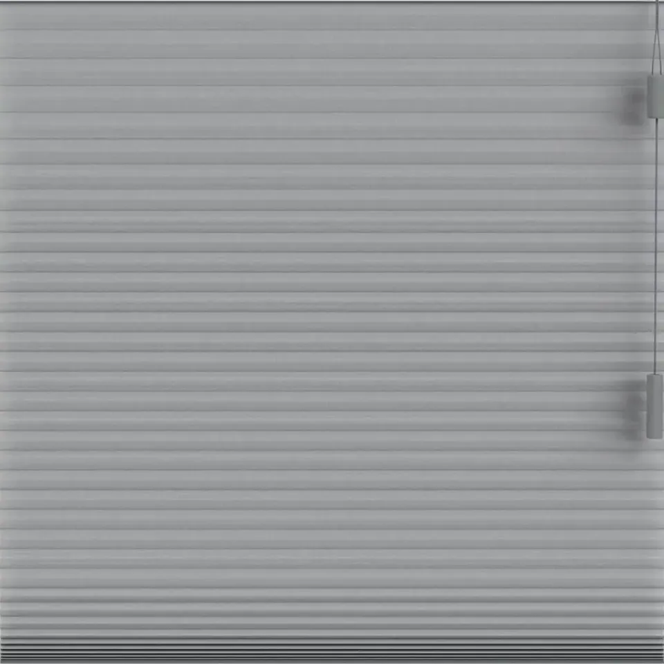 Fenstr plisségordijn Toronto dubbel 25mm lichtdoorlatend - donkergrijs (20514) New