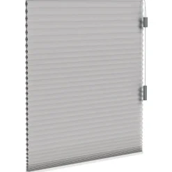 Fenstr plisségordijn Toronto dubbel 25mm lichtdoorlatend - lichtgrijs (20027) Best