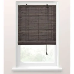 Fenstr Rolgordijn bamboe antraciet - 75x180 cm Best