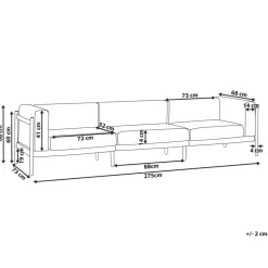 Leen Bakker FERRETTI - Tuinbank 3-zits - Lichtbeige - Synthetisch New
