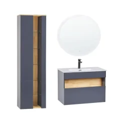 Beliani FIGUERES - Badkamermeubel - Grijs - MDF