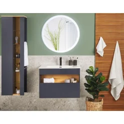 Beliani FIGUERES - Badkamermeubel - Grijs - MDF