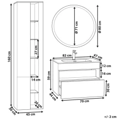 Beliani FIGUERES - Badkamermeubel - Grijs - MDF