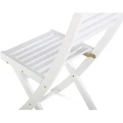 Beliani FIJI - Bistroset voor 2 - Wit - Acaciahout Discount