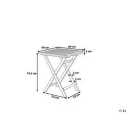 Beliani FIJI - Bistroset voor 2 - Wit - Acaciahout Discount