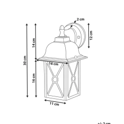 Beliani FINDON - Wandlamp - Wit - Ijzer Clearance