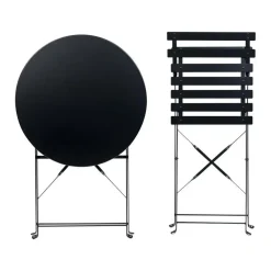Beliani FIORI - Bistroset voor 2 - Zwart - Staal New