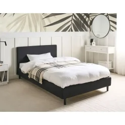 Leen Bakker FITOU - Tweepersoonsbed - Zwart - 120 x 200 cm - Polyester Best