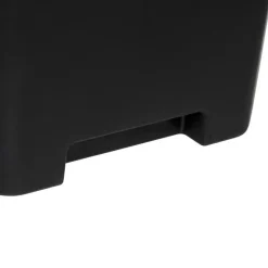 5five Afvalbak/vuilnis klepdeksel - kunststof - zwart - 37L Online