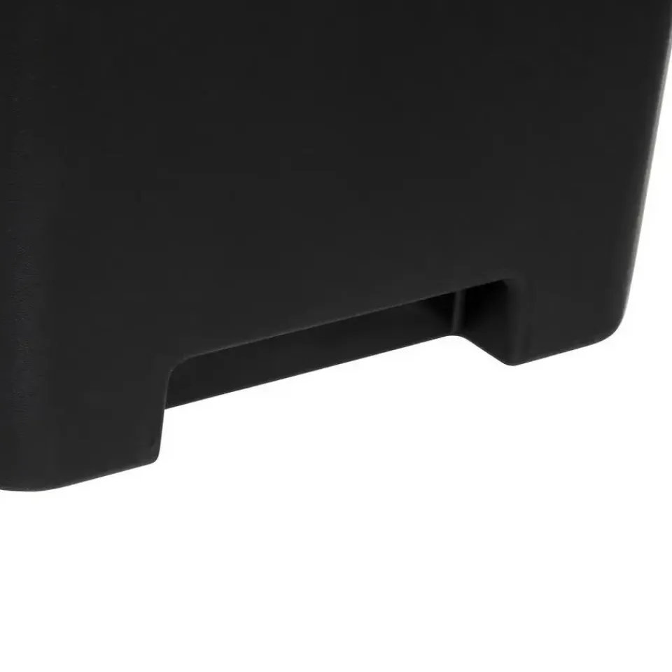 5five Afvalbak/vuilnis klepdeksel - kunststof - zwart - 37L Online