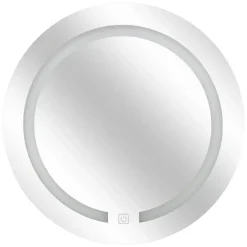 5five Badkamer wandspiegel LED - batterij - zilver - D45 cm New