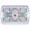 5five Design dienblad van melamine - 39 x 26 cm - flowers print wit