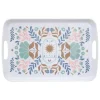 5five Design dienblad van melamine - 47 x 30 cm - flowers print wit Best