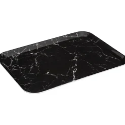 5five Dienblad/serveer tray Marble - Melamine - zwart -33 x 43 cm Outlet