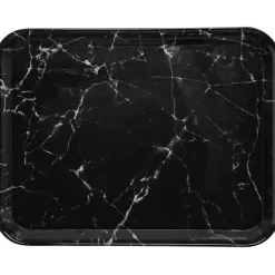 5five Dienblad/serveer tray Marble - Melamine - zwart -33 x 43 cm Outlet