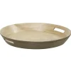 5five Dienblad/serveerblad - bamboe bruin - handvaten - D42 cm Sale