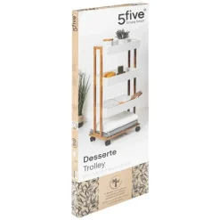 5five Doucherekje/badkamerrekje - bamboe - 4 lagen - 40 x 30 x 87 cm Online