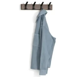 5five Kapstok - 4 ophang haken - RVS - bruin/zwart - 45 x 10 cm Online