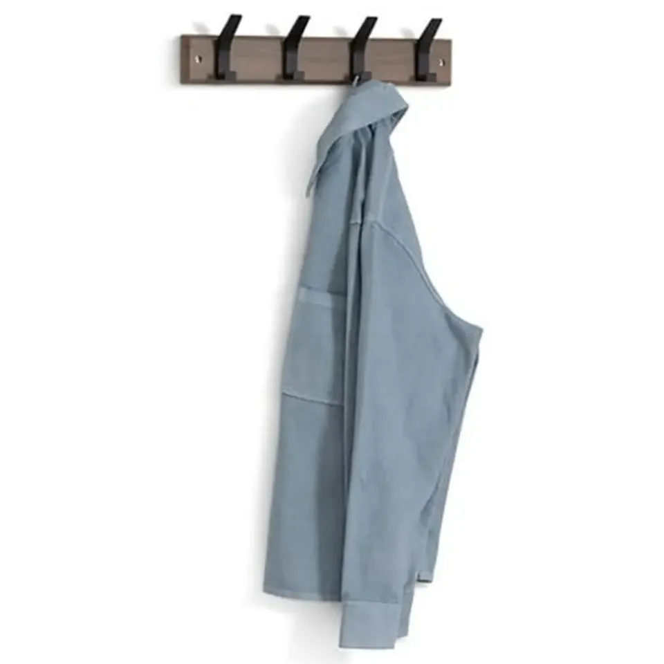 5five Kapstok - 4 ophang haken - RVS - bruin/zwart - 45 x 10 cm Online