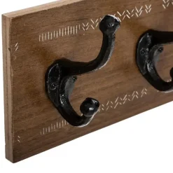 5five Kapstok - kastanjebruin - 5haaks - MDF/ijzer - 50 x 8.5 x 14 cm Online