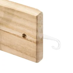 5five Kapstok rek voor wand/muur - lichtbruin/zwart - 4x ophanghaken Clearance