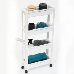 5five Keuken/badkamer trolley 4 laags - 37 x 15 x 79 cm - wit Best