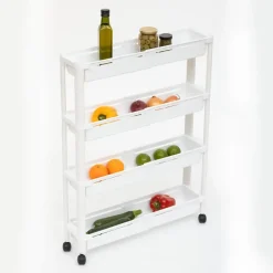 5five Keuken/badkamer trolley 4 laags - 37 x 15 x 79 cm - wit Best