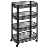 5five Keuken/badkamer trolley 4 laags - 46 x 25 x 79 cm - zwart Sale