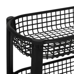 5five Keuken/badkamer trolley 4 laags - 46 x 25 x 79 cm - zwart Sale