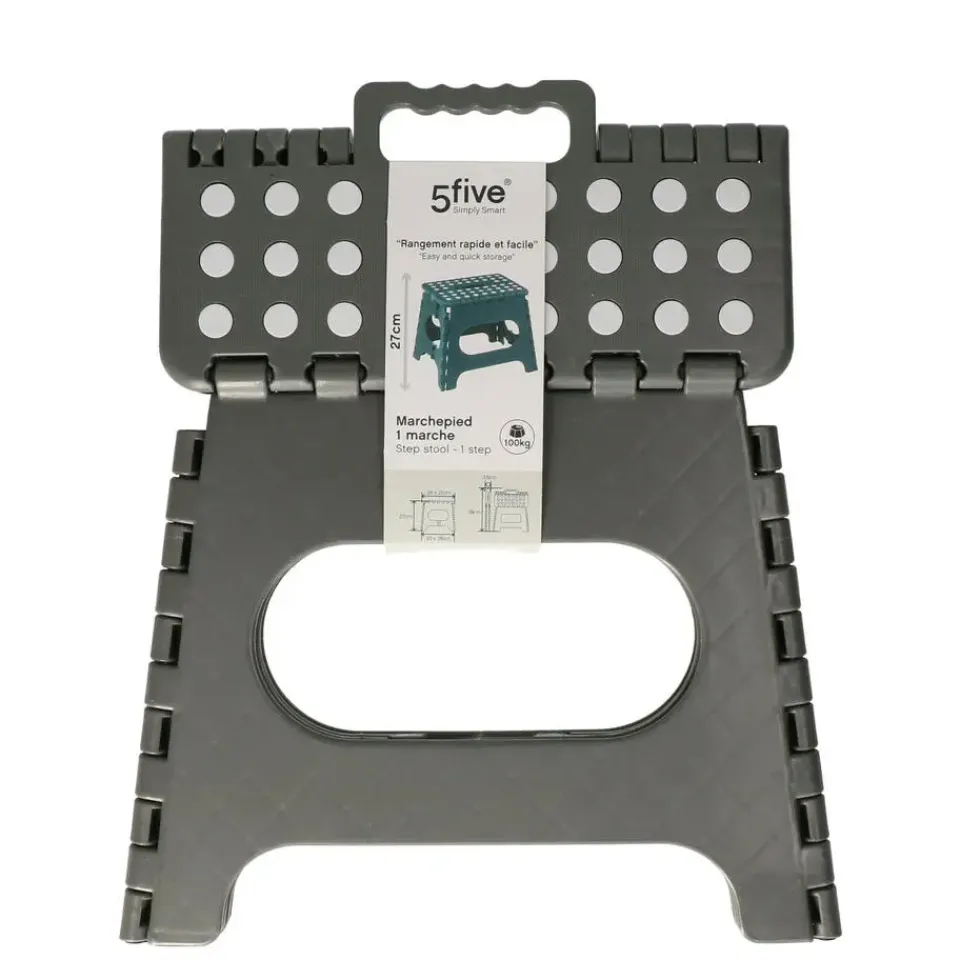 5five Keukenkrukje/opstapje - opvouwbaar - grijs - 27 x 33 cm Best