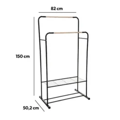 5five Kledingrek - dubbele stang - metaal - 82 x 50 x 153 cm Discount