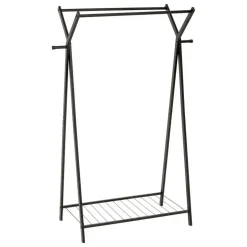 5five Kledingrek met dubbele stang - rvs - zwart - 98x42x145 cm Discount