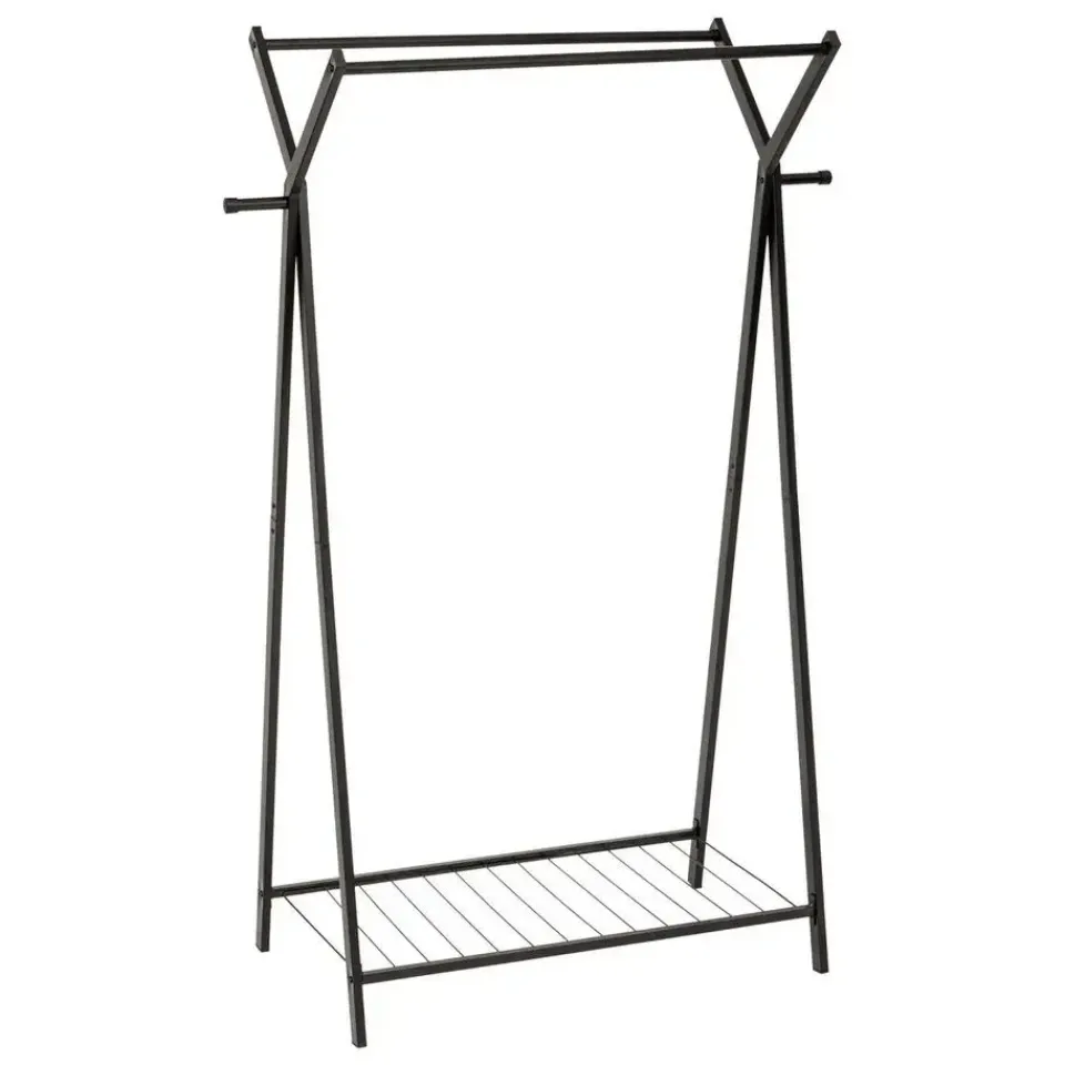 5five Kledingrek met dubbele stang - rvs - zwart - 98x42x145 cm Discount