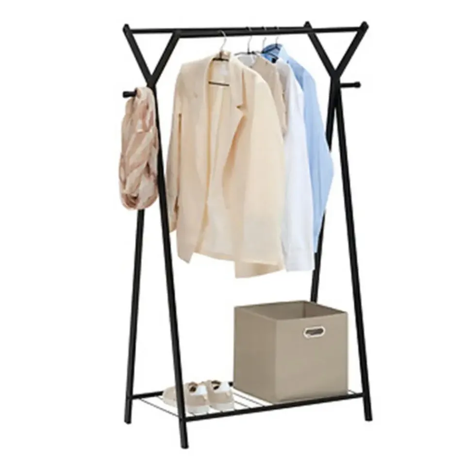 5five Kledingrek met dubbele stang - rvs - zwart - 98x42x145 cm Discount