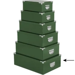 5five Opbergdoos/box - groen - L48 x B33.5 x H16 cm - Karton Hot