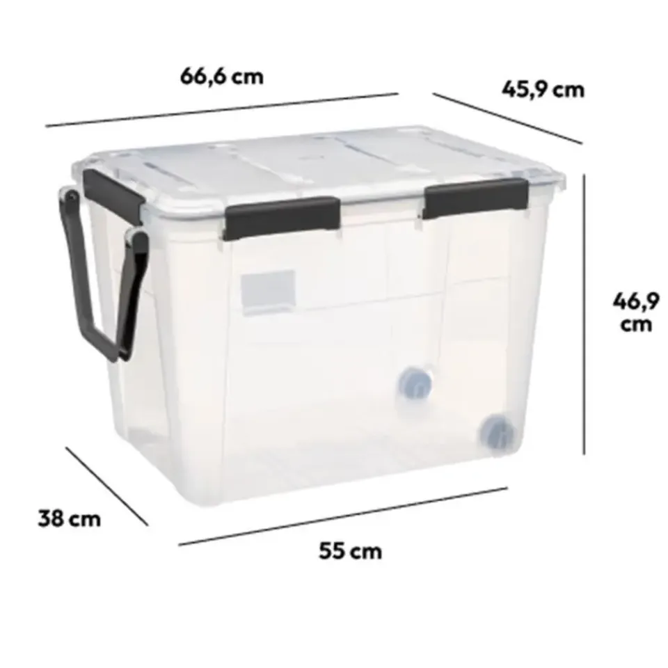 5five Opbergkist met deksel - Protect - 100L - 67x46x47 cm Clearance