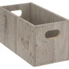5five Opbergmand hout - 7L - grijs - 31 x 15 x 15 cm Hot