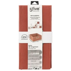 5five Opbergmand/kastmand - terracotta - linnen - 14l Online