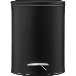 5five Pedaalemmer - zwart - metaal - 3L - 23 cm - soft close Hot