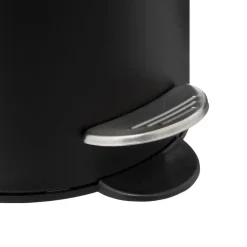 5five Pedaalemmer - zwart - metaal - 3L - 23 cm - soft close Hot