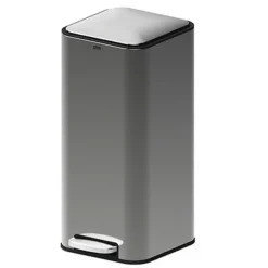 5five Prullenbak/pedaalemmer - titanium - metaal - 30 liter Hot