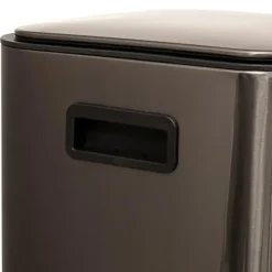 5five Prullenbak/pedaalemmer - titanium - metaal - 30 liter Hot