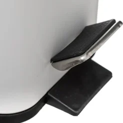 5five Prullenbak/pedaalemmer wit - rvs metaal - 5L - 14x29x30 cm Clearance