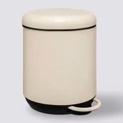 5five Prullenbak/pedaalemmer - metaal/kunststof - 5L - ivoor Sale